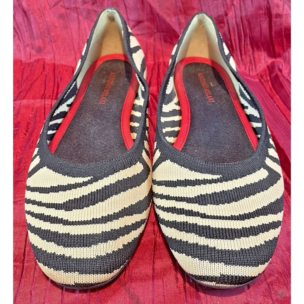 Womens NWOT Antonio Melani Tiger Stripe Slip-On Ballet Flats sz 8.5M - Picture 4 of 8